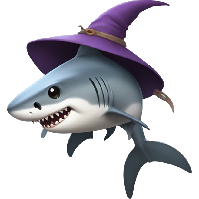 Bow witch shark emoji