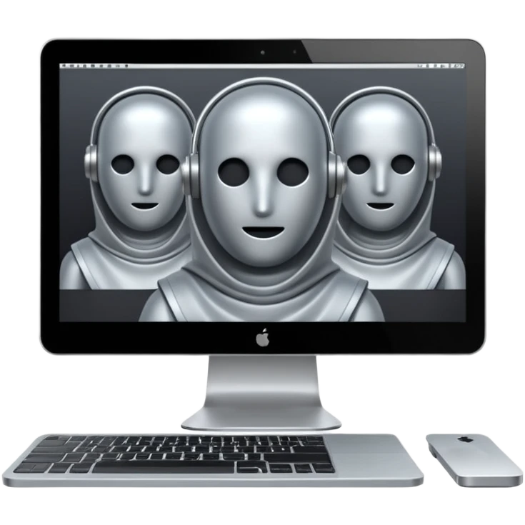 AI webflow on a computer - really complicated, no faces emoji