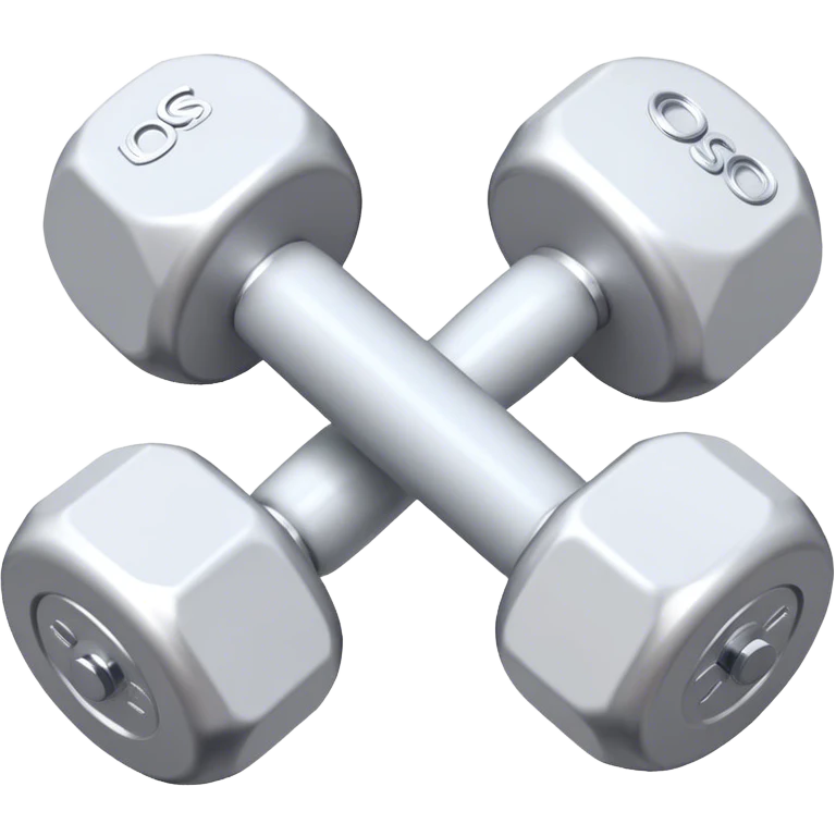 White dumbbells emoji