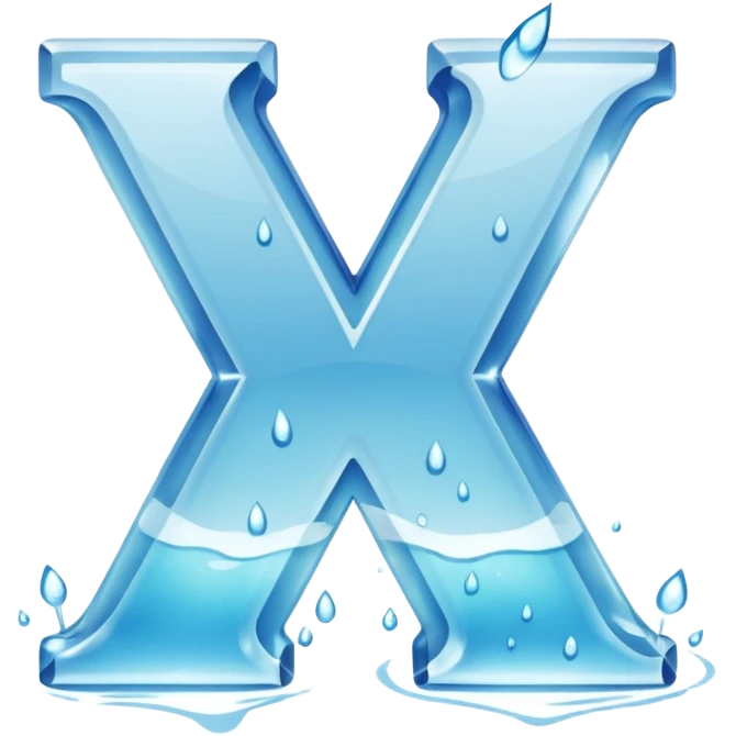 the letter V made out of water emoji