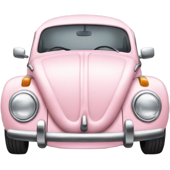 light pink Volkswagen Beetle emoji