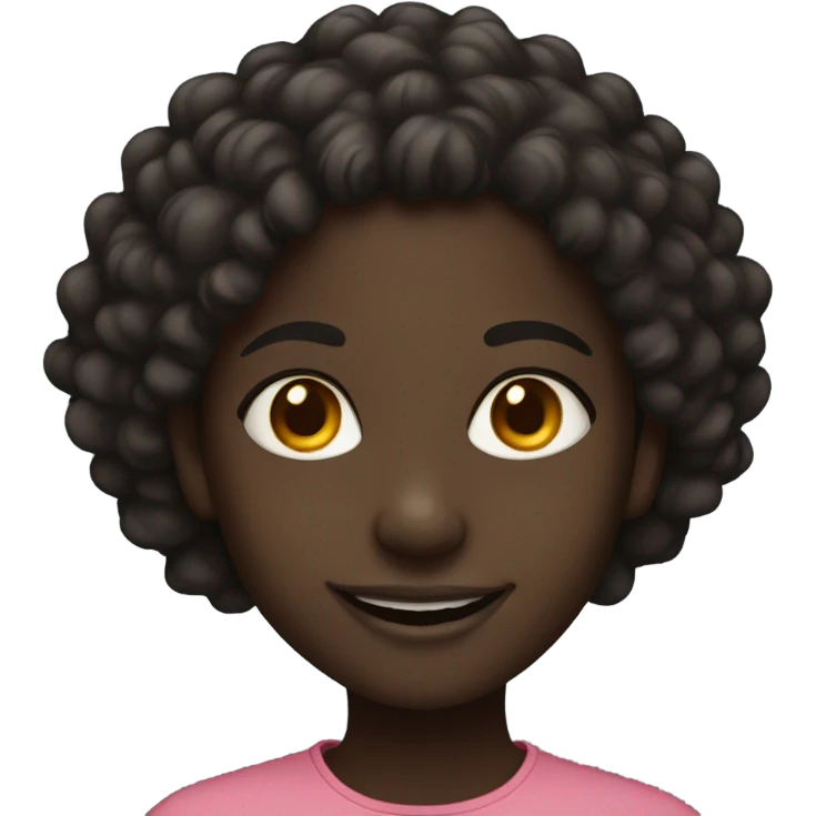 smiling dark-skinned girl portrait emoji