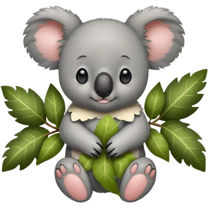 KOALA IN CHANGE WITH LEAVES emoji