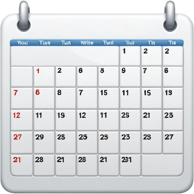 calendar with NO days emoji