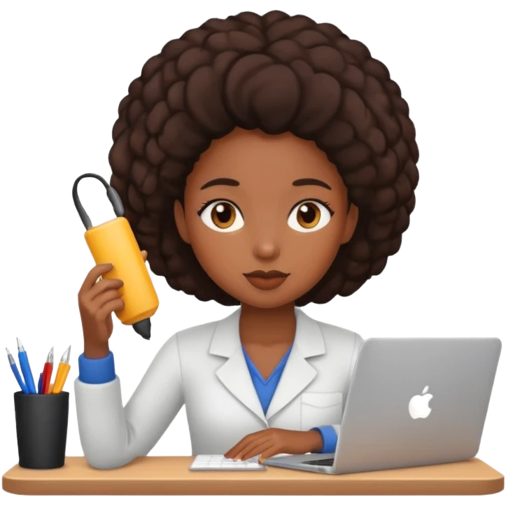 black girl working emoji