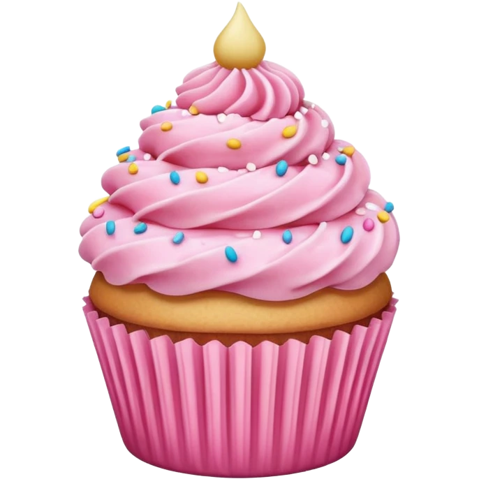 Cupcake with pink icing emoji