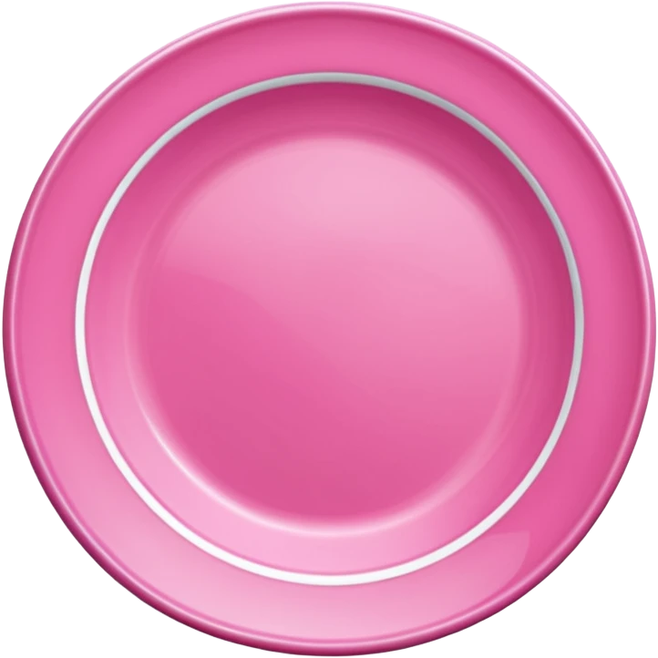 Transparent background pink plate side profile  emoji