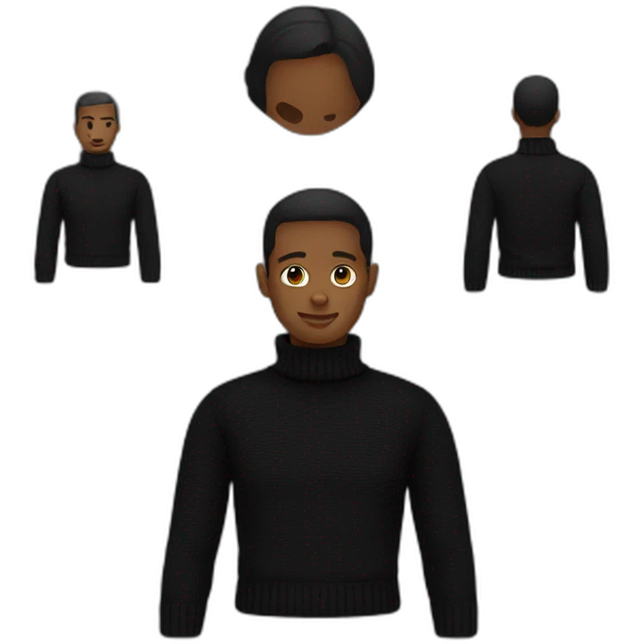 Black Turtleneck Sweater emoji