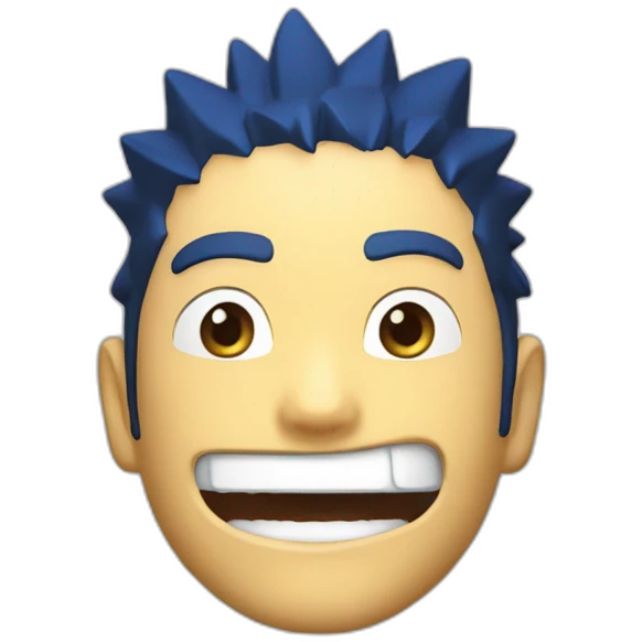 Naruto qui fait un pouce bleu et qui mange et ramène emoji