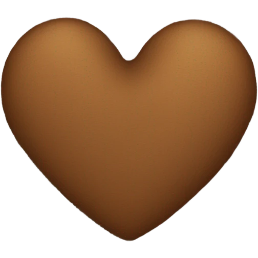 Brown flannel heart emoji