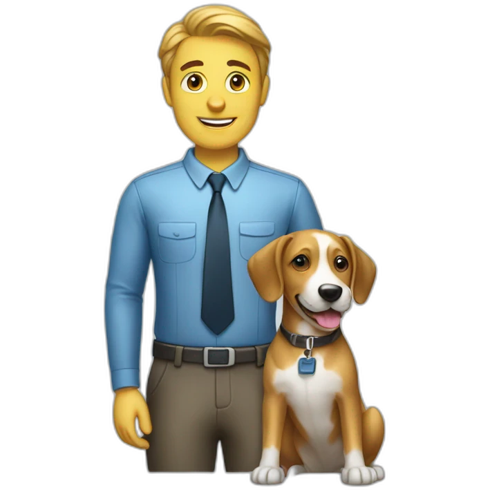 IT-employee with dog emoji