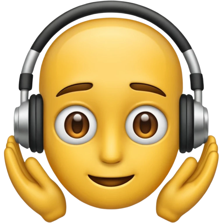 Белые наушники emoji