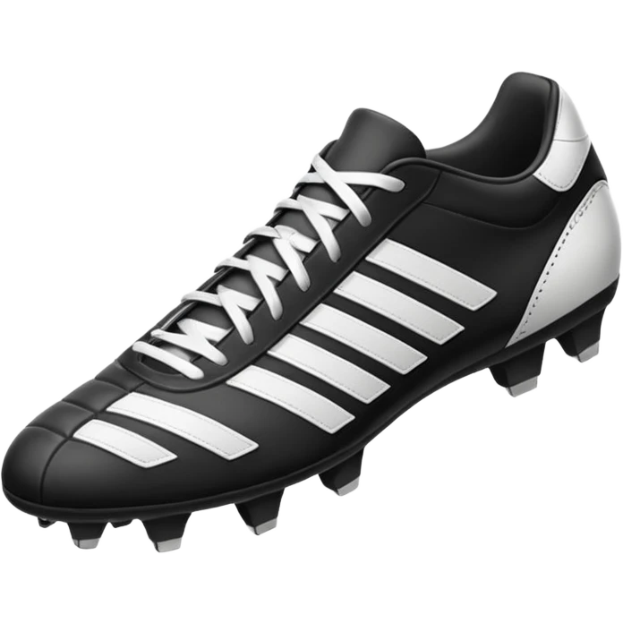 soccer cleats classic black and white emoji