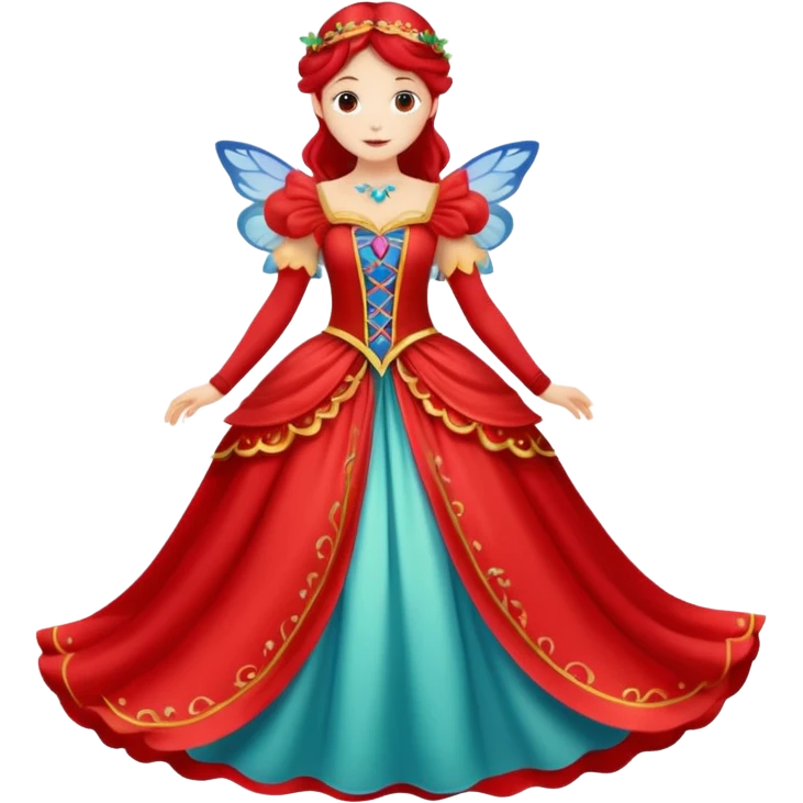 Fairy Tale Costume including red and other colors emoji
