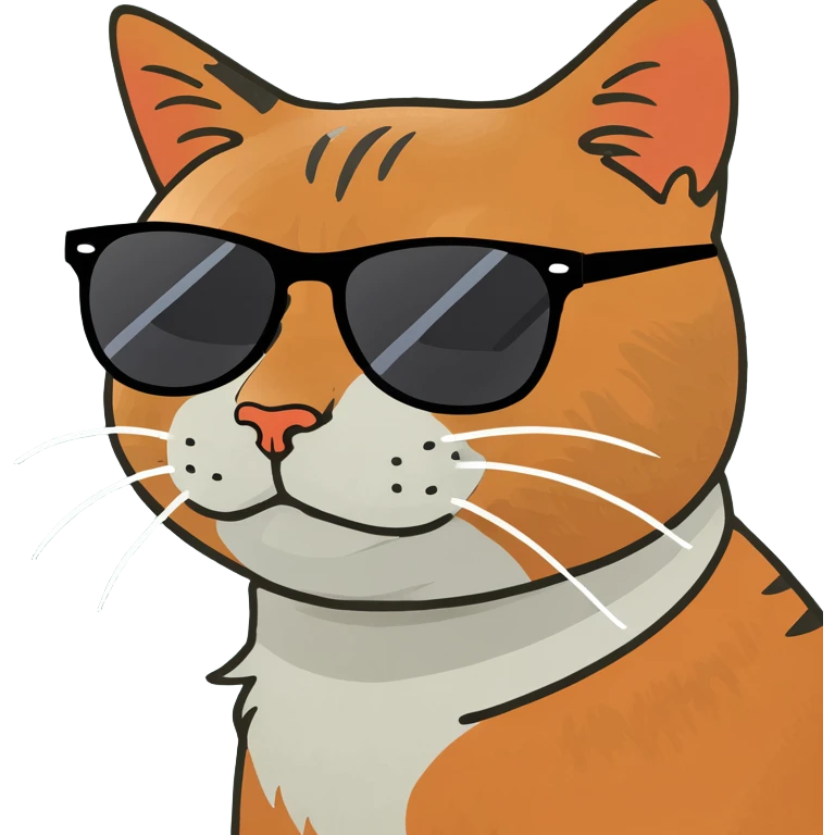 cool cat wearing sunglasses emoji