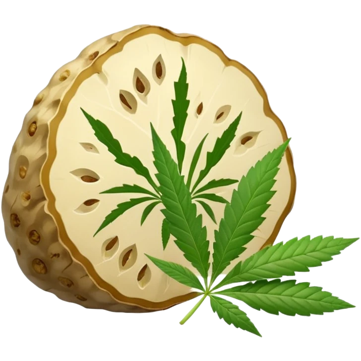 slices of white truffle with cannabis leaf emoji