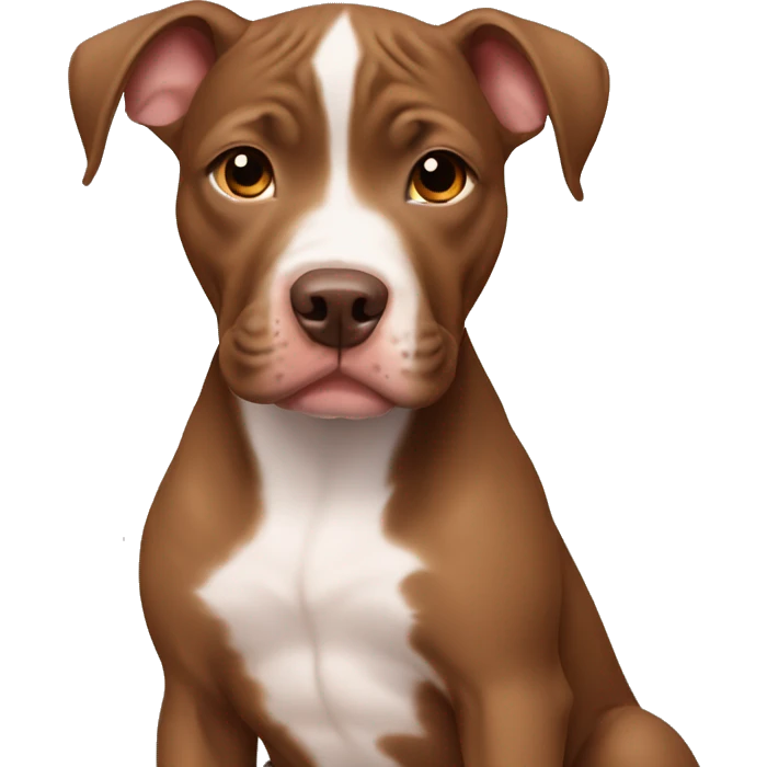 Brown Pitbull puppy emoji