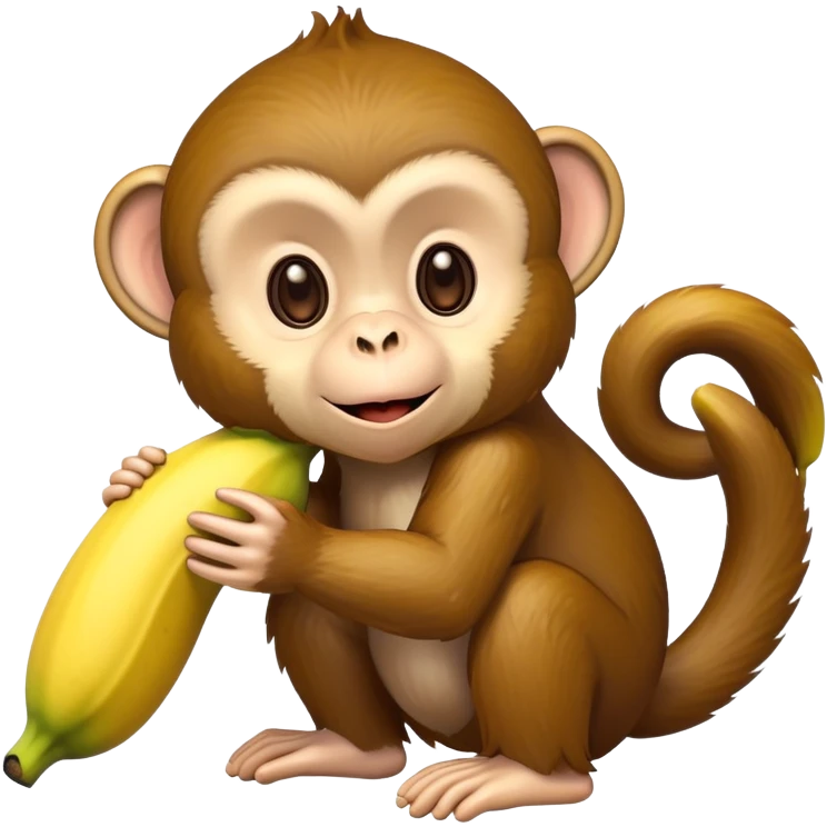 monkey with banana emoji