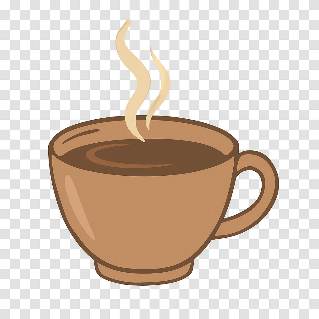 a steaming cup of coffee emoji