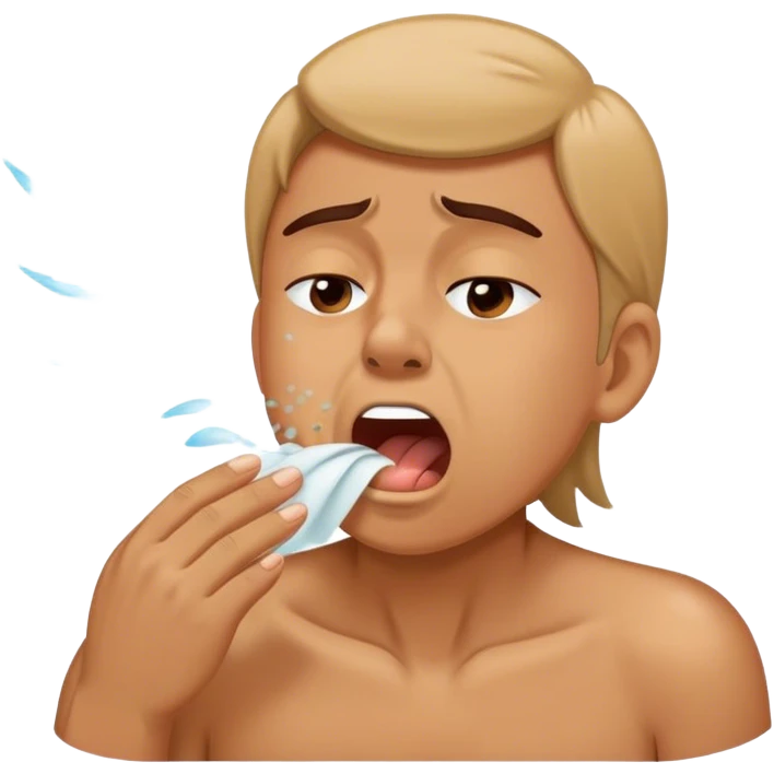 A person sneezing emoji