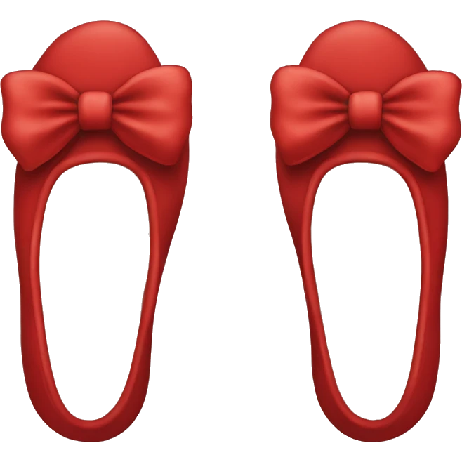 Christmas red bow slippers emoji