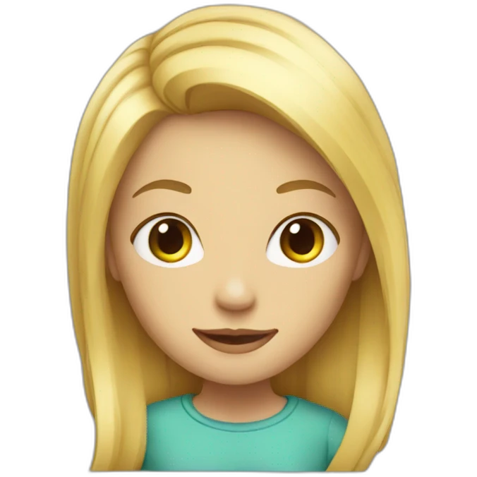 blond girl w emoji