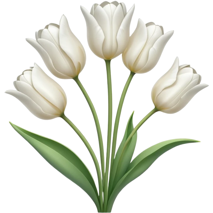 White tulips emoji