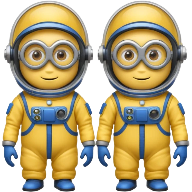 two minions with space suits emoji