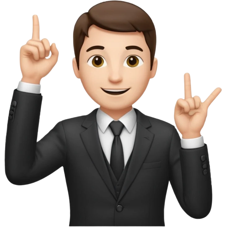 mach mir einen Trader der an der Börse arbeitet der so mit dem Finger nach oben zeigt emoji