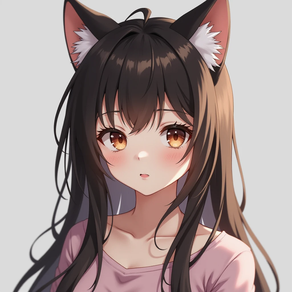 realistic anime girl with cat ears, photorealistic style, variation 4 emoji