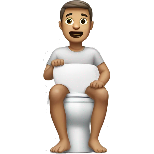 Man on toilet emoji