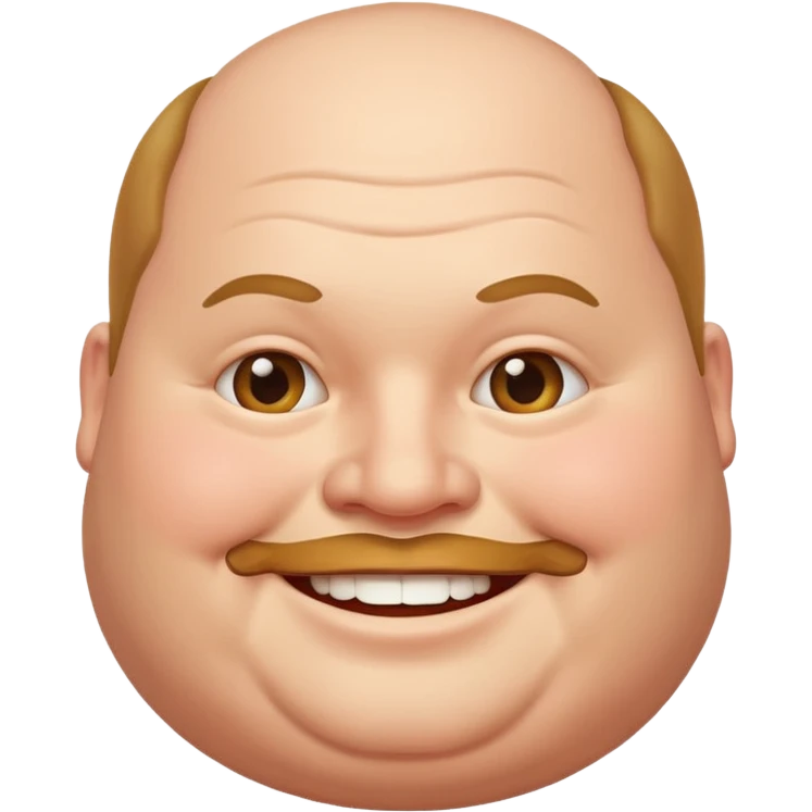 A fat man emoji