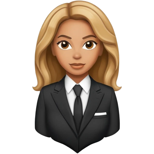Beyonce in a suit emoji