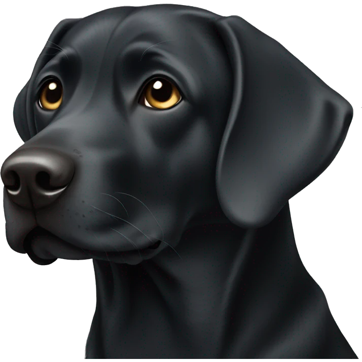 Black Labrador with grey snout and paws  emoji