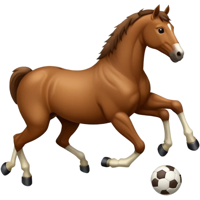 a horse who play football  emoji