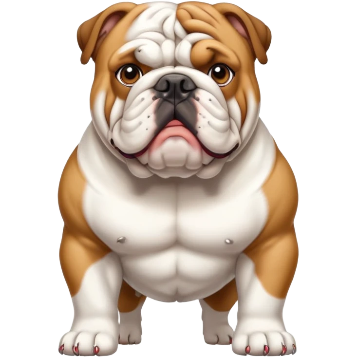 english bulldog standing guard emoji