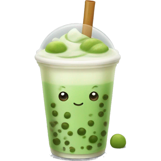Matcha bubble tea emoji