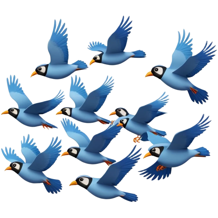 a heard flying emoji