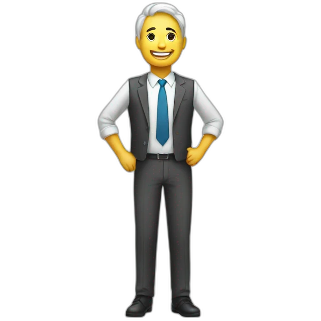 financial standing white happy emoji