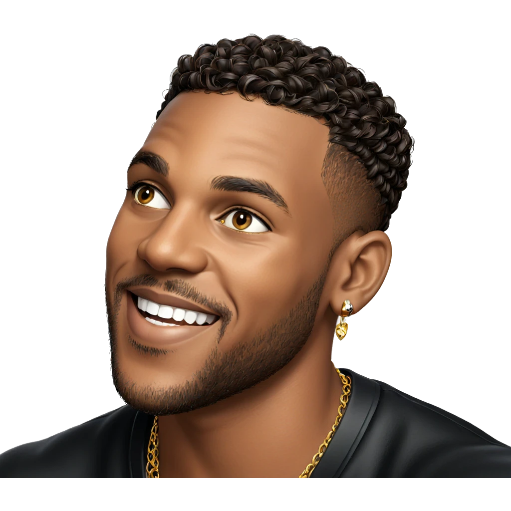dark-skinned boy with jewelry emoji