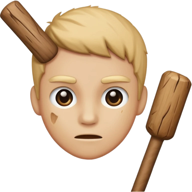 hitting you with a stick emoji