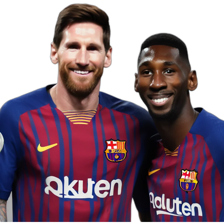 Messi dando por detras a vinicius emoji