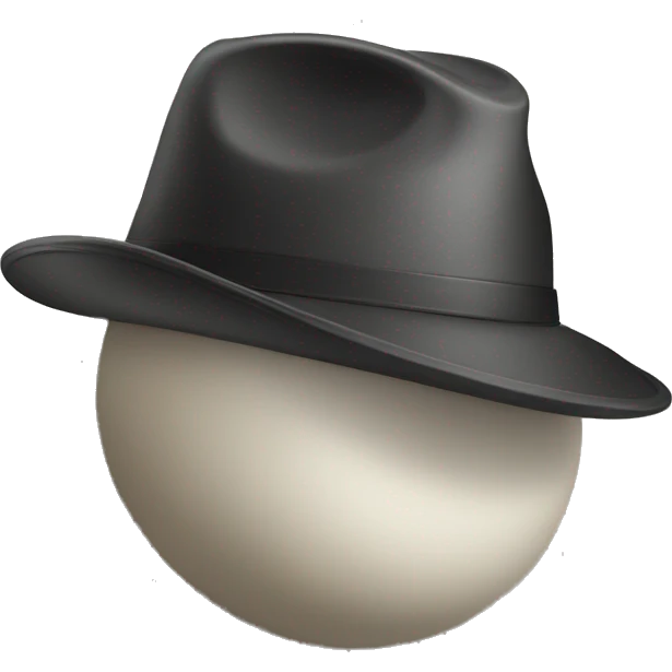 Hat over wall emoji