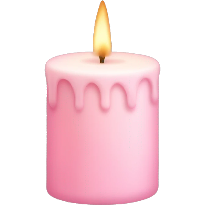 light pink candle emoji
