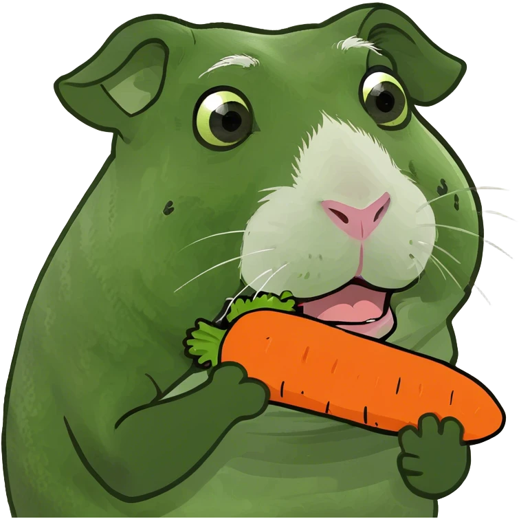 Guinea pig eating carrot emoji