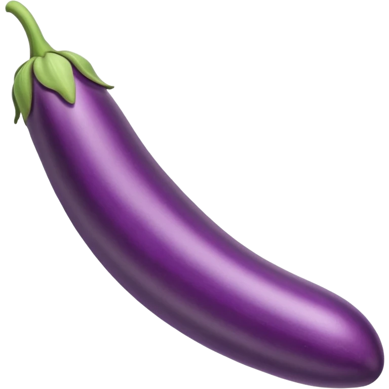 very long straight eggplant with an x emoji