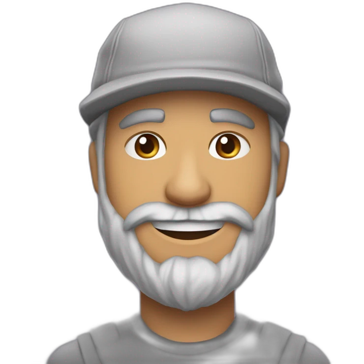 crée-moi plusieurs émoticônes pour ma chaîne, Twitch, Crazy Chad, d'un homme souriant, avec un bonnet gris et une barbe de trois jours. emoji