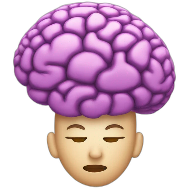 Brain saying hallo emoji