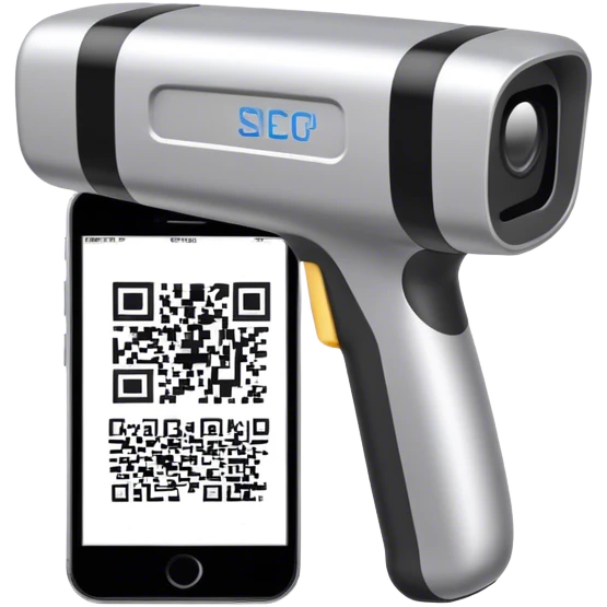 simple barcode reader reading a qr emoji