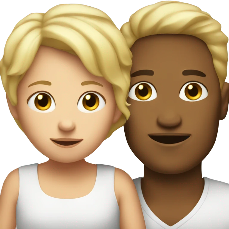 Blonde Mom with son emoji